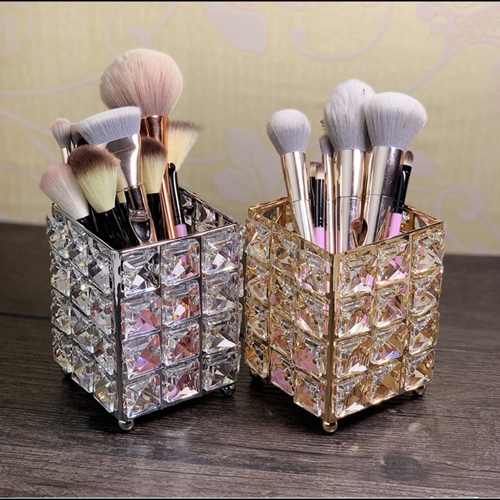 Makeup brush/office desk accessories floral decor (CHOSE A COLOR or SHAPE )
